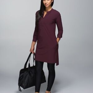 Lululemon Effortless Dress Bordeaux Drama - Size 4
